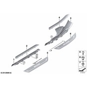 BMW Door Trim Sill Plate Insert - Genuine BMW 51478061045