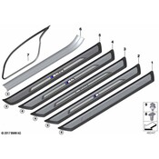 BMW Door Trim Sill Plate Insert - Genuine BMW 51478063797
