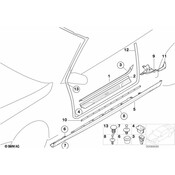 BMW Cover Strip Entrance Interior Right (Light Beige) - Genuine BMW 51478239970