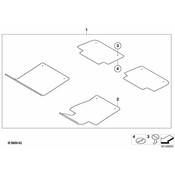 BMW Set Of Floor Mats Velours (Beige) - Genuine BMW 51478266754