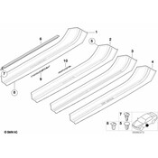 BMW Cover Entrance Right (Roadster-Chrom) - Genuine BMW 51478399664