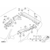BMW Pad Side Member Rear Right (Black) - Genuine BMW 51478402112