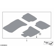 BMW Set Of Floor Mats Velours (Oyster) - Genuine BMW 51479172810