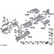 BMW Heat Insulation Rear Silencer Left - Genuine BMW 51487226941