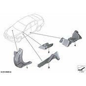 BMW Sound Insulation A-Column Left - Genuine BMW 51487269727