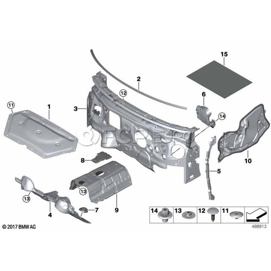 BMW Door Panel Insulation - Genuine BMW 51487442377 | FCP Euro