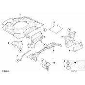 BMW Sound Insulation Front WallFrontRight - Genuine BMW 51488264204