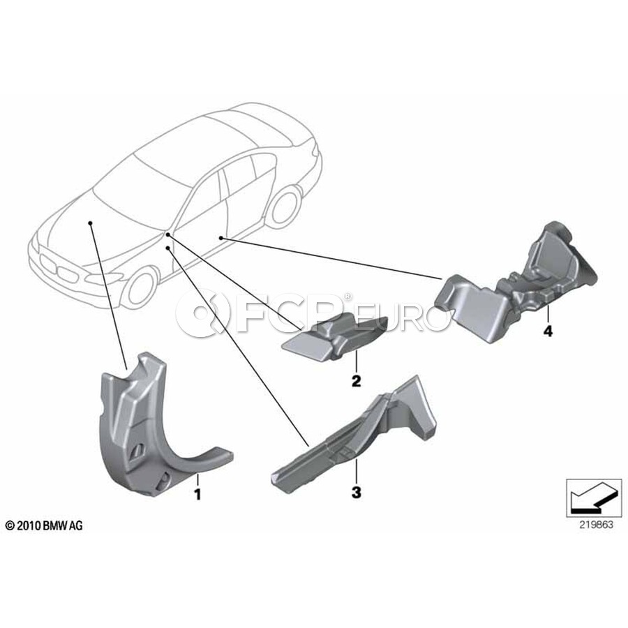 BMW Seal A-Pillar Right - Genuine BMW 51489132302 | FCP Euro