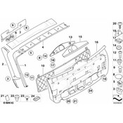 BMW Right Hinge Cover (Black) - Genuine BMW 51497071600