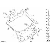 BMW Cover Water Gutter Rear Left - Genuine BMW 51497190775