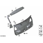 BMW Cover Catch Bracket (Black) - Genuine BMW 51497260058