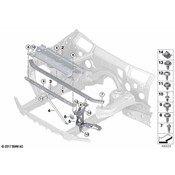 BMW Radiator Support Tie Bar - Genuine BMW 51647400109