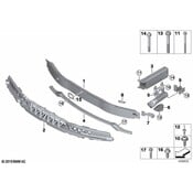 BMW Bumper Cover Support Rail - Genuine BMW 51648054575