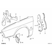 BMW Cover Wheel Housing Front Right - Genuine BMW 51711874602
