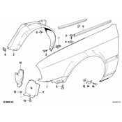 BMW Cover Wheel Housing Front Right - Genuine BMW 51711943830