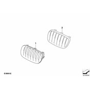 BMW Performance Kidney Grille Left (E83) - Genuine BMW 51712155449