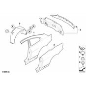 BMW Cover Wheel Housing Rear Right - Genuine BMW 51717009718