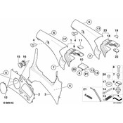 BMW Covering Upper Left (Grey) - Genuine BMW 51717022387
