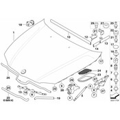 BMW Rear Engine Hood Sealing - Genuine BMW 51717060564