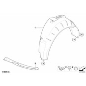 BMW Cover Wheel Housing Rear Right - Genuine BMW 51717172494