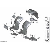 BMW Cover Wheel Housing Bottom Left - Genuine BMW 51717175769