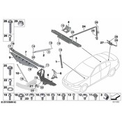 BMW Cross-Brace Rear Right - Genuine BMW 51717180316