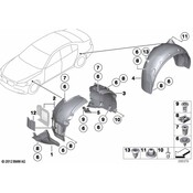 BMW Cover Wheel Housing Rear Right - Genuine BMW 51717185270