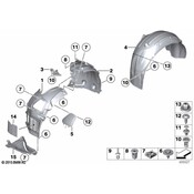 BMW CoverWheel ArchRearsectionFront Right - Genuine BMW 51717186724
