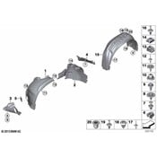 BMW CoverWheel ArchRear SectionFront Left - Genuine BMW 51717333523