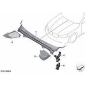 BMW Cowl Grille Panel - Genuine BMW 51717357240