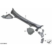 BMW Cowl Cover - Genuine BMW 51717399015