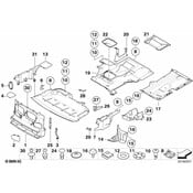 BMW Lateral Right Engine Compartm.Screening - Genuine BMW 51718188814