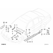 BMW Cover F Right Protecting Skid-Type Bar - Genuine BMW 51718205074