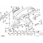 BMW Instrument Panel Side Cover - Genuine BMW 51718237236