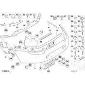 BMW Bracket Bumper Rear Left - Genuine BMW 51718257083