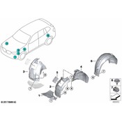 BMW Fender Liner Extension - Genuine BMW 51719854881