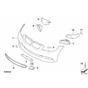 BMW Air Duct Moek Left. Closed - Genuine BMW 51742147269