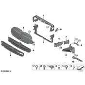 BMW Radiator Shutter Assembly - Genuine BMW 51745A218F4