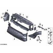 BMW Air Duct Displ. Engine Oil Cooler Left - Genuine BMW 51747255419