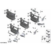 BMW Air Duct Displ.Engine Oil Cooler Right - Genuine BMW 51747304536