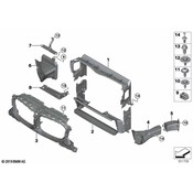 BMW Radiator Support Air Duct - Genuine BMW 51748070476