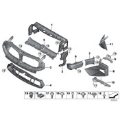 BMW Radiator Support Air Deflector - Genuine BMW 51748079938