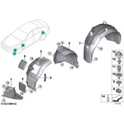 BMW Fender Liner Extension - Genuine BMW 51758080062