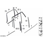 BMW Seal Door Gap Bottom Rear - Genuine BMW 51762990317