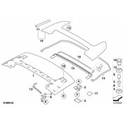 BMW Sealing Folding Top Flap Centre Top - Genuine BMW 51767072792