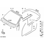 BMW Sealing Windscreen Panel - Genuine BMW 51767164997