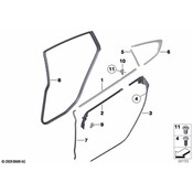 BMW Seal Door Rear Left - Genuine BMW 51767226397