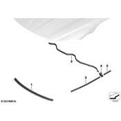 BMW Seal Bonnet Rear - Genuine BMW 51767247907