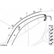 BMW Roof Drip Molding Seal - Genuine BMW 51767275303