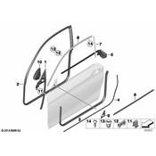 BMW Strip Side Frame Front Right (Chrom) - Genuine BMW 51767283640